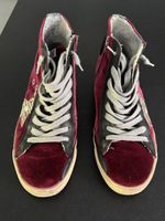 Golden Goose High-Top Sneaker Samt bordeaux gebraucht