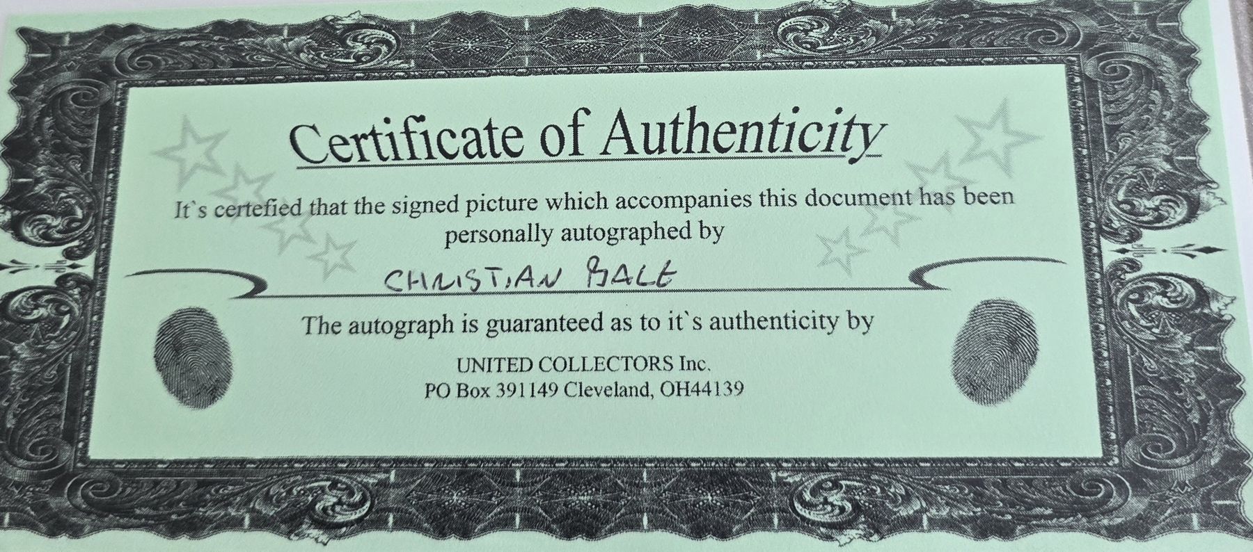 Autografi: Autogramm Christian Bale mit Zertifikat – Usato da Buchrain venduto da Bachmann79 3