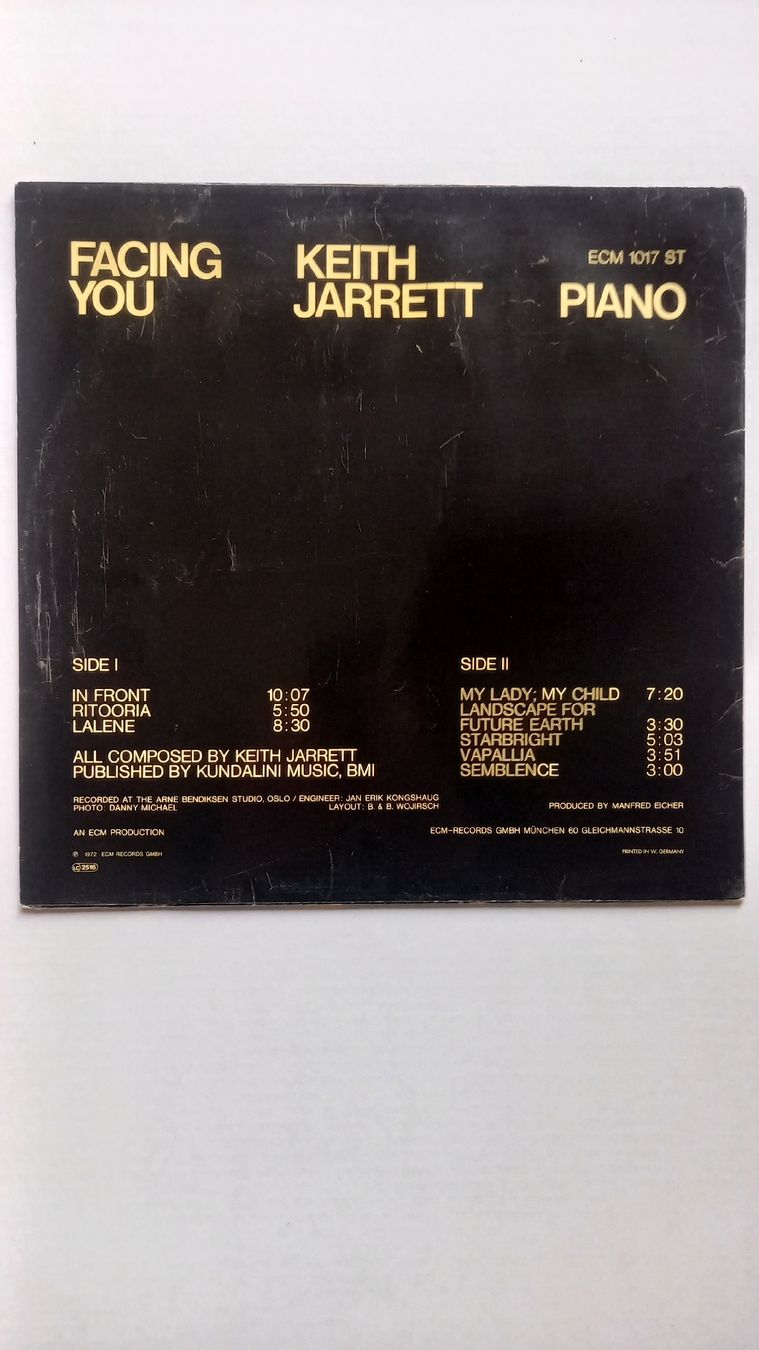 Dischi in vinile: Keith Jarrett - Facing You - Seltene ECM Schallplatte! – Usato da St. Gallen venduto da Bir_Rer 1