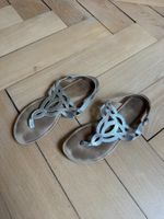 TAMARIS - Leder Sandale silber-braun 40