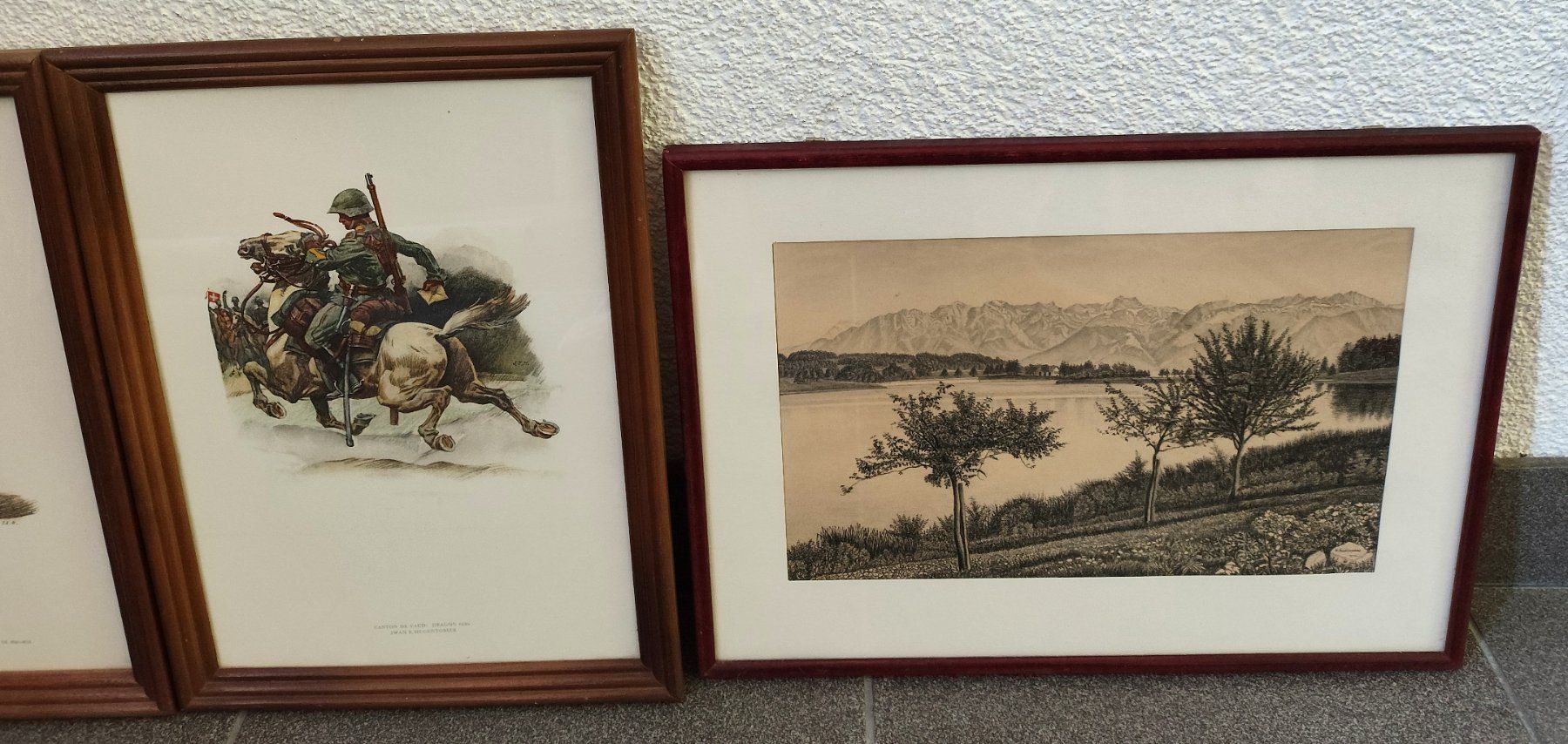 Grafica & Litografie: 4 Lithographies 3 militaire 1 paysage – Usato da Grandson venduto da proekt 2