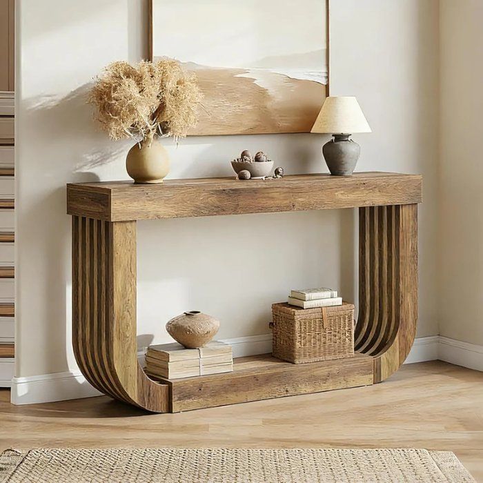 Tavoli: Konsolentisch 180cm 2 Ebenen Holz U-Design – Nuovo e nell'imballaggio originale da Gretzenbach venduto da Genfi-Shop 4