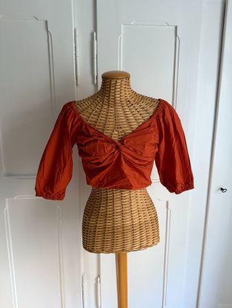 GLAMOROUS - cropped Blusentop rostrot 38