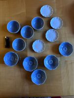 13 kleine Schalen hellblau neu 