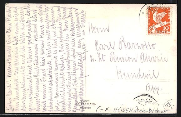 Cartoline postali: Foto-AK Heiden, Pension Rechsteiner – Usato da Berlin venduto da bartko-reher 1