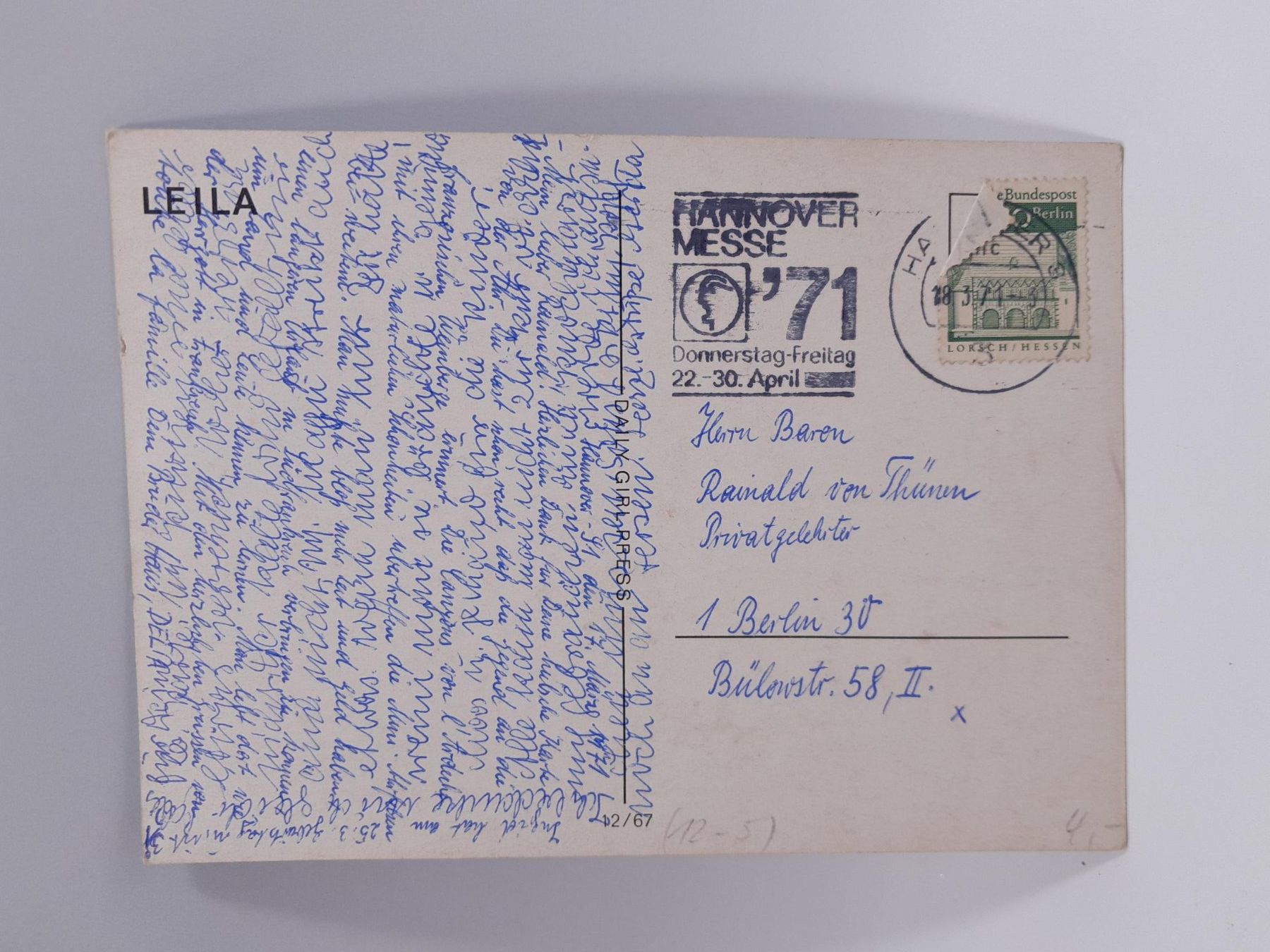 Ansichtskarten: Freche Pin Up Postkarte / Ansichtskarte - Leila – Gebraucht aus Männedorf von Bel-view 1