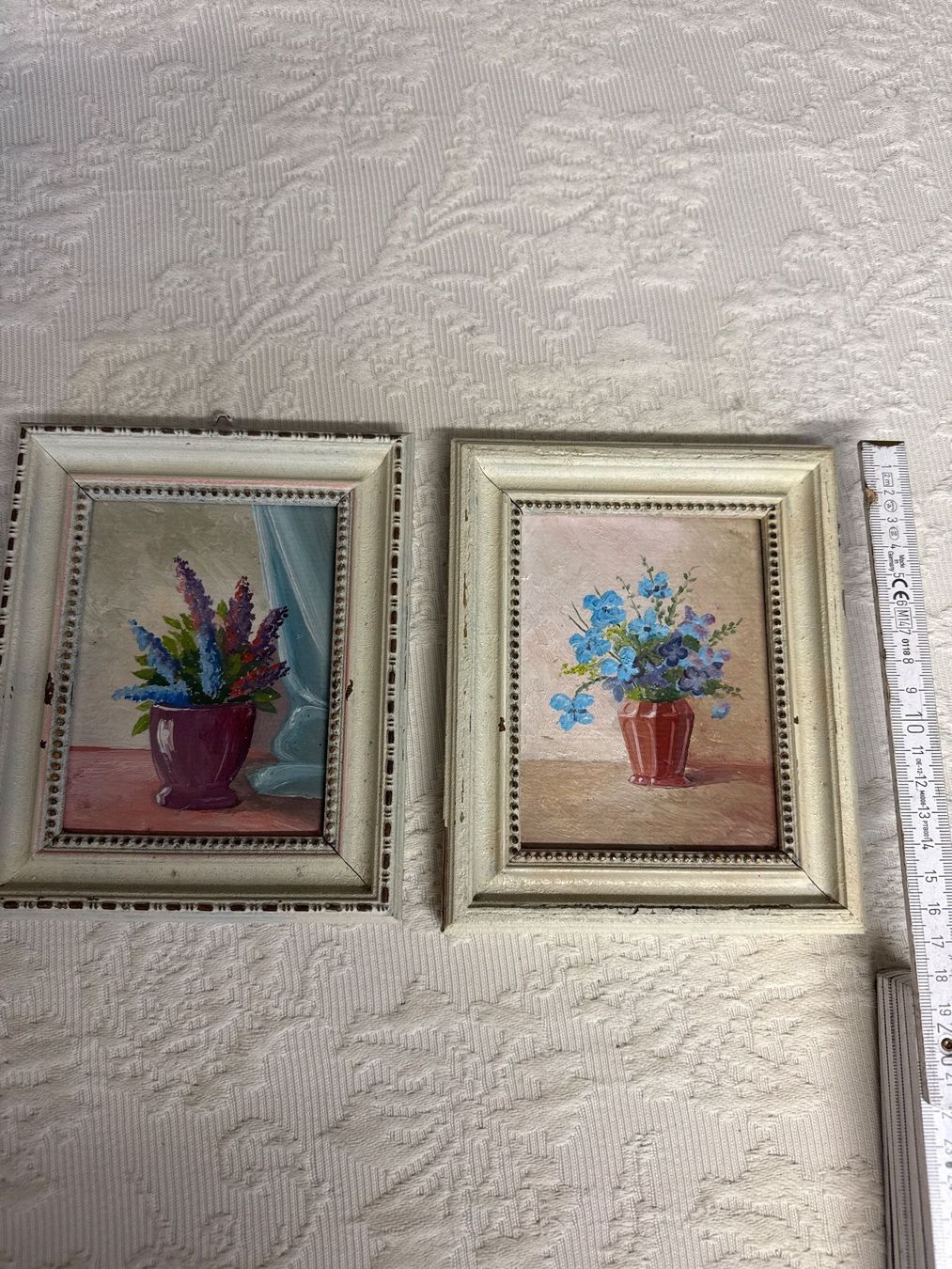 Tutte le decorazioni: 2 schöne handgemalte Blumenbilder shabby – Usato da Gams venduto da ver_n7n9 1