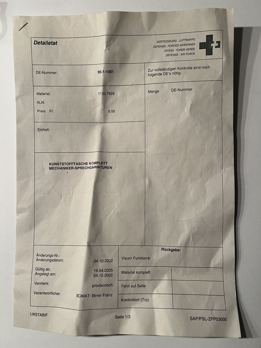 Radiocomunicazione: US Air Force Swiss Air Force Aviation Headset MX-3473 MX-250 – Nuovo (secondo la descrizione) da Oberhofen Thun'see venduto da SwissTreasure 7