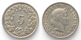 CH 5 Rappen 1946 unz!