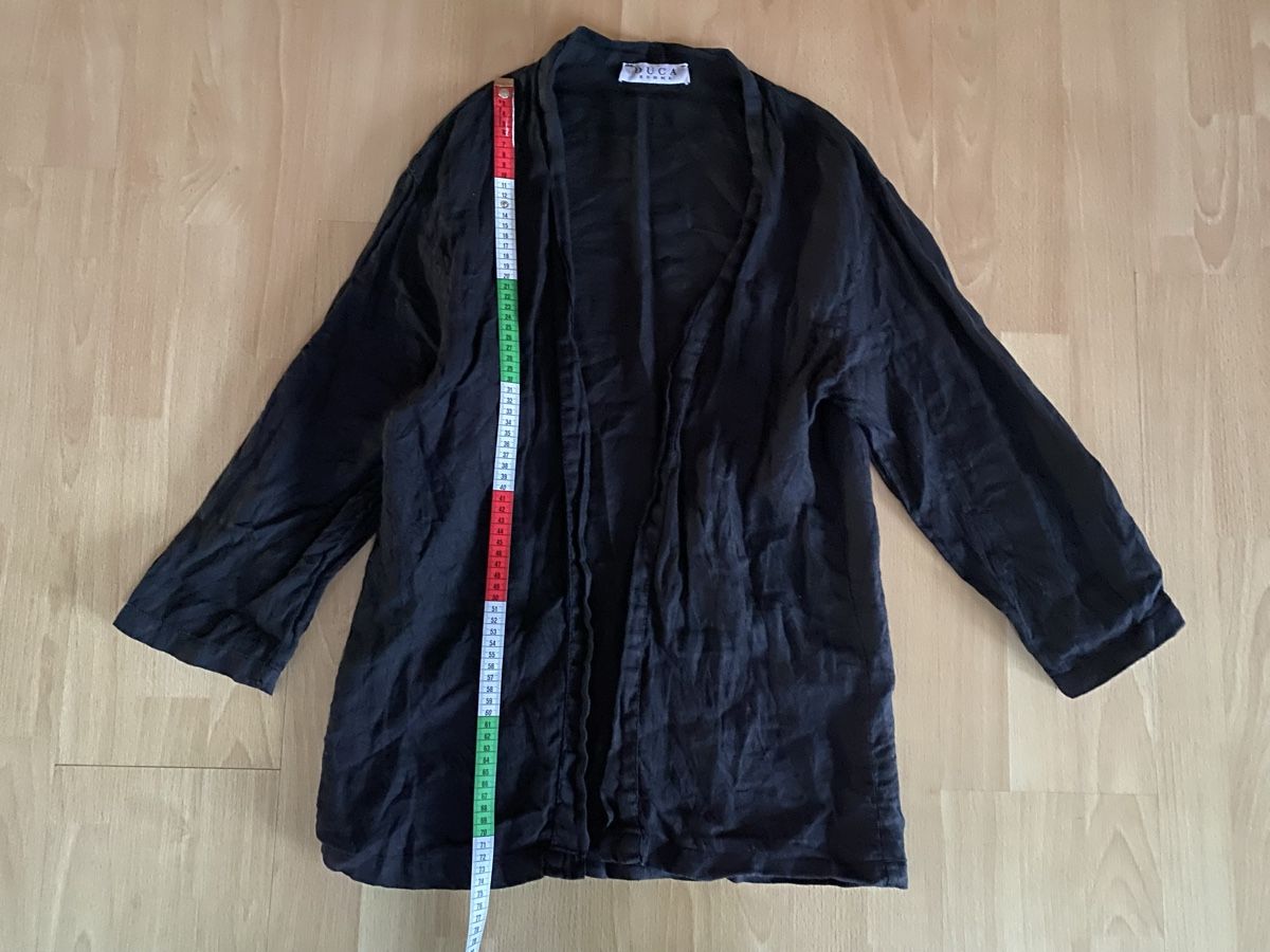 Camicette: DUCA Leinen Bluse Jacke schwarz Gr. L – Usato da Buochs venduto da H16 4