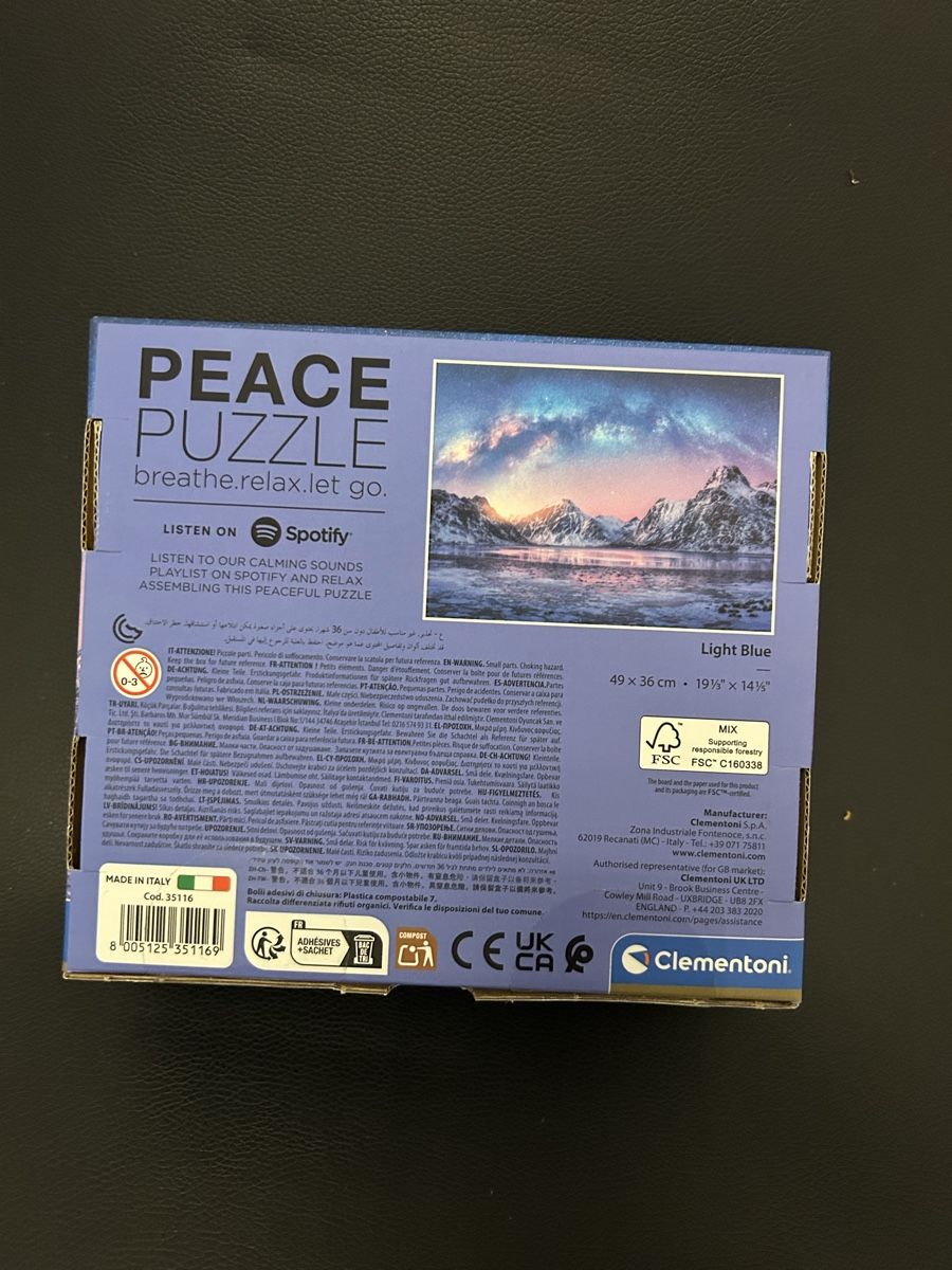Clementoni Puzzle: Peace Puzzle 500 Stk. – Usato da Liebefeld venduto da Lev-Or 1