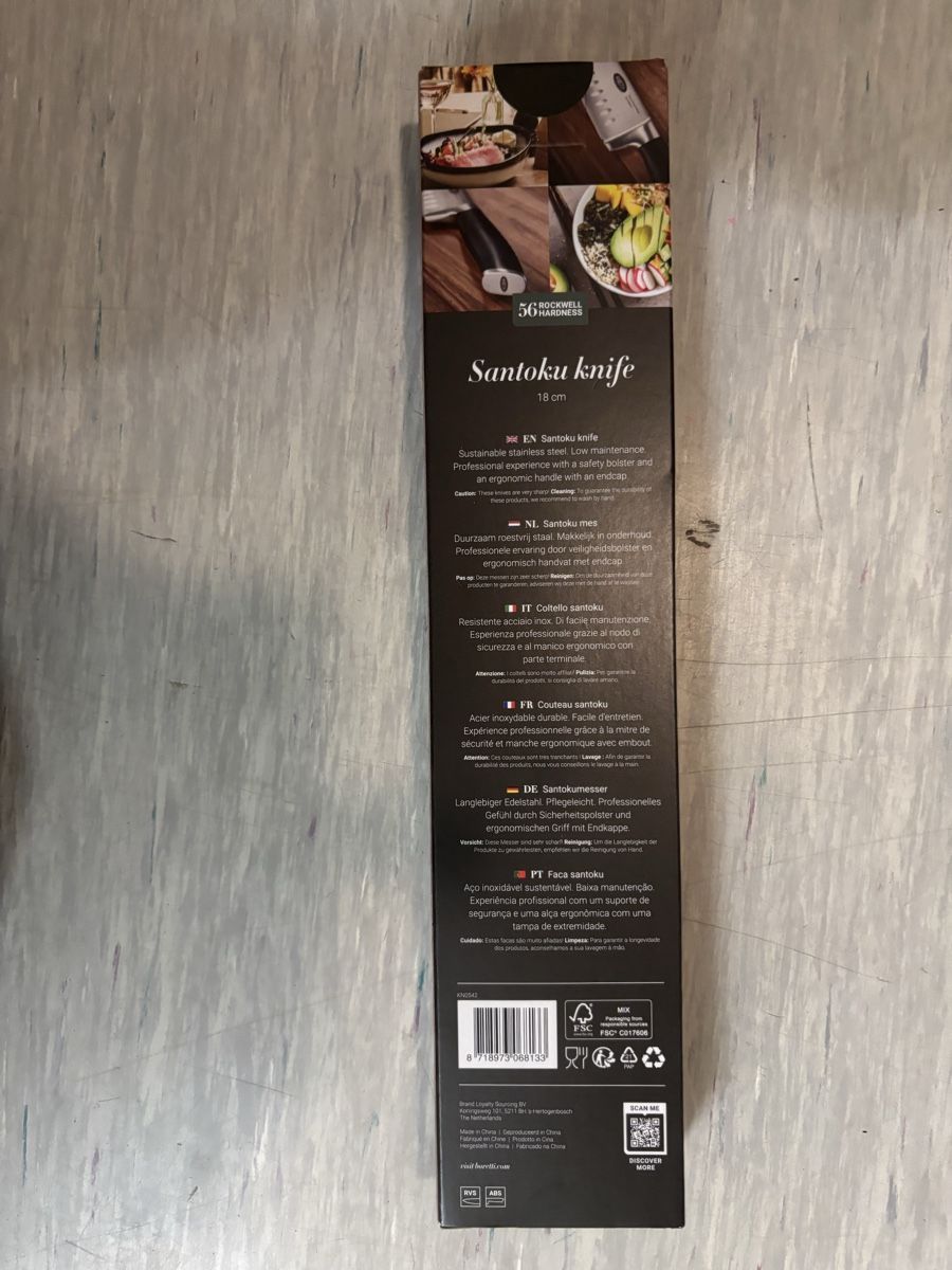 Küchenmesser: Boretti Santokumesser, 18cm, neu im Originalkarton! – Neu und originalverpackt aus Otelfingen von Stme77 2