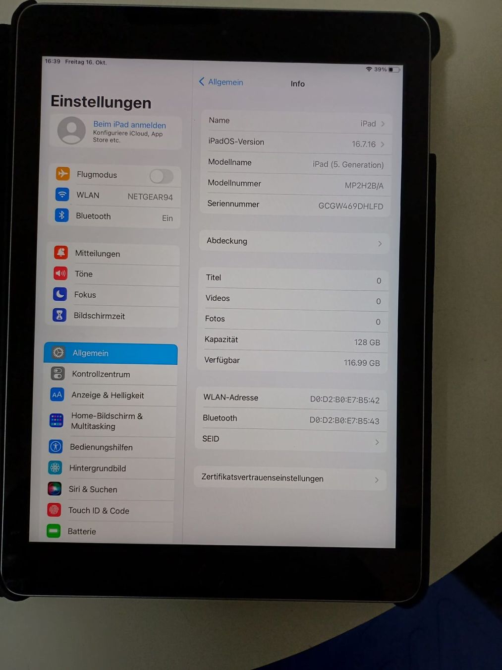 Tablet PC: Ipad 5 128 Gb – Usato da Herzogenbuchsee venduto da bel_m229 2
