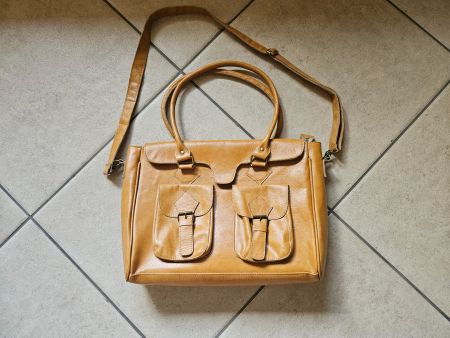 Umhängetasche Cognac Leder