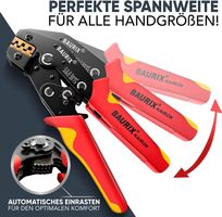 Crimpzange inkl. 300 Stück Flachsteckhülsen Set