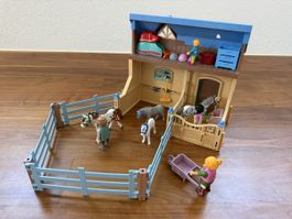 TOP! Playmobil Ponyhof, Pferdestall, Pony mit viel Zubehör