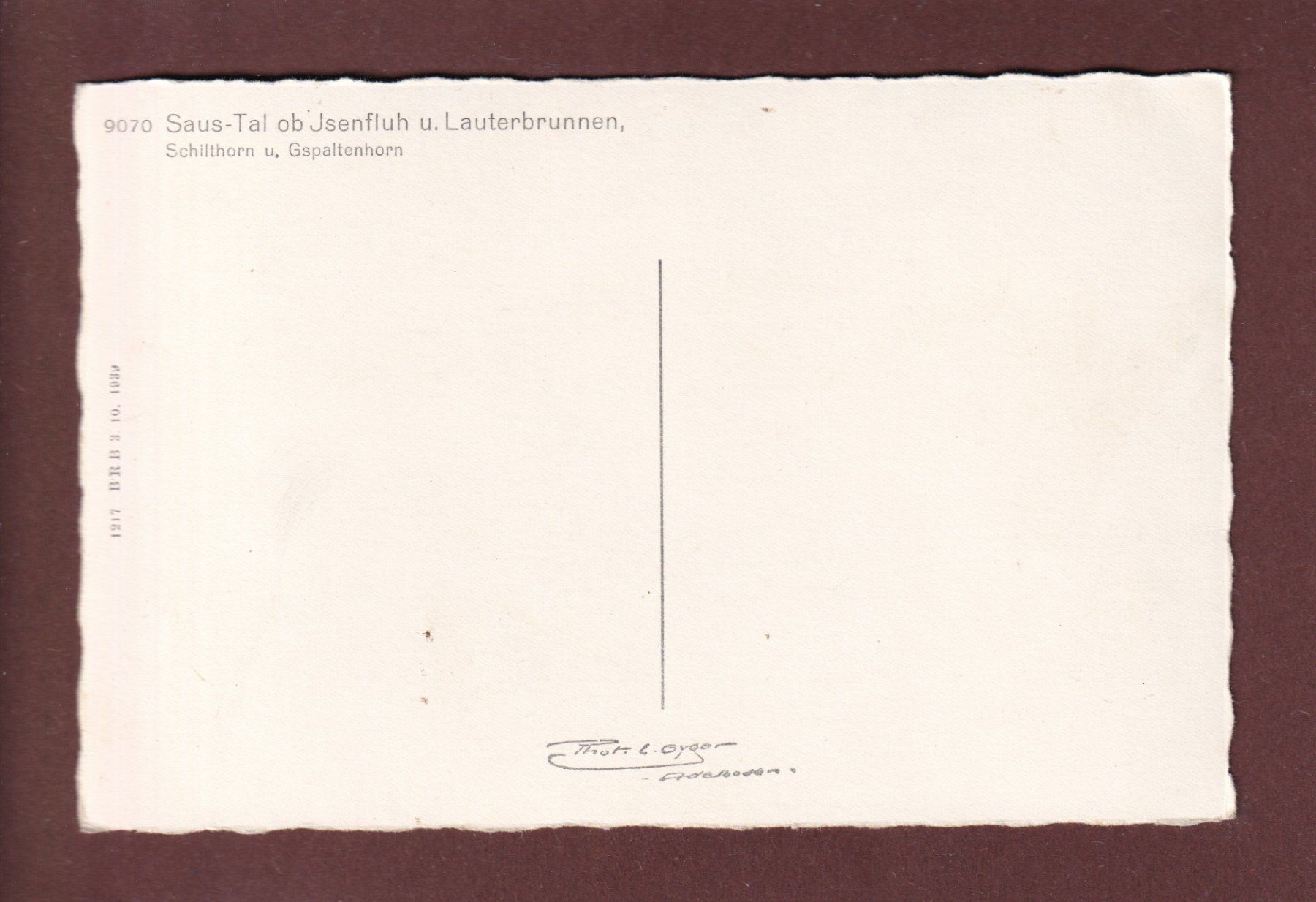 Cartoline postali: SAUS-TAL ob Isenfluh – Usato da Pully venduto da nicecards 1