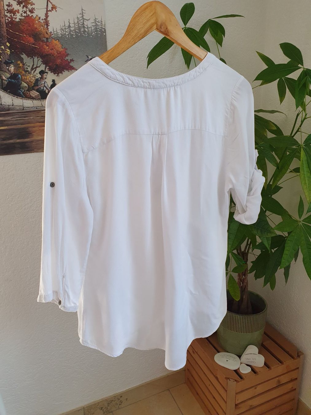 Blusen: Blouse blanche taille 36, légère et stylée – Gebraucht aus Courroux von sv235 1