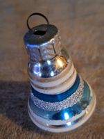 Alter, sehr schöner, Vintage Christbaumschmuck, Glocke, Glas