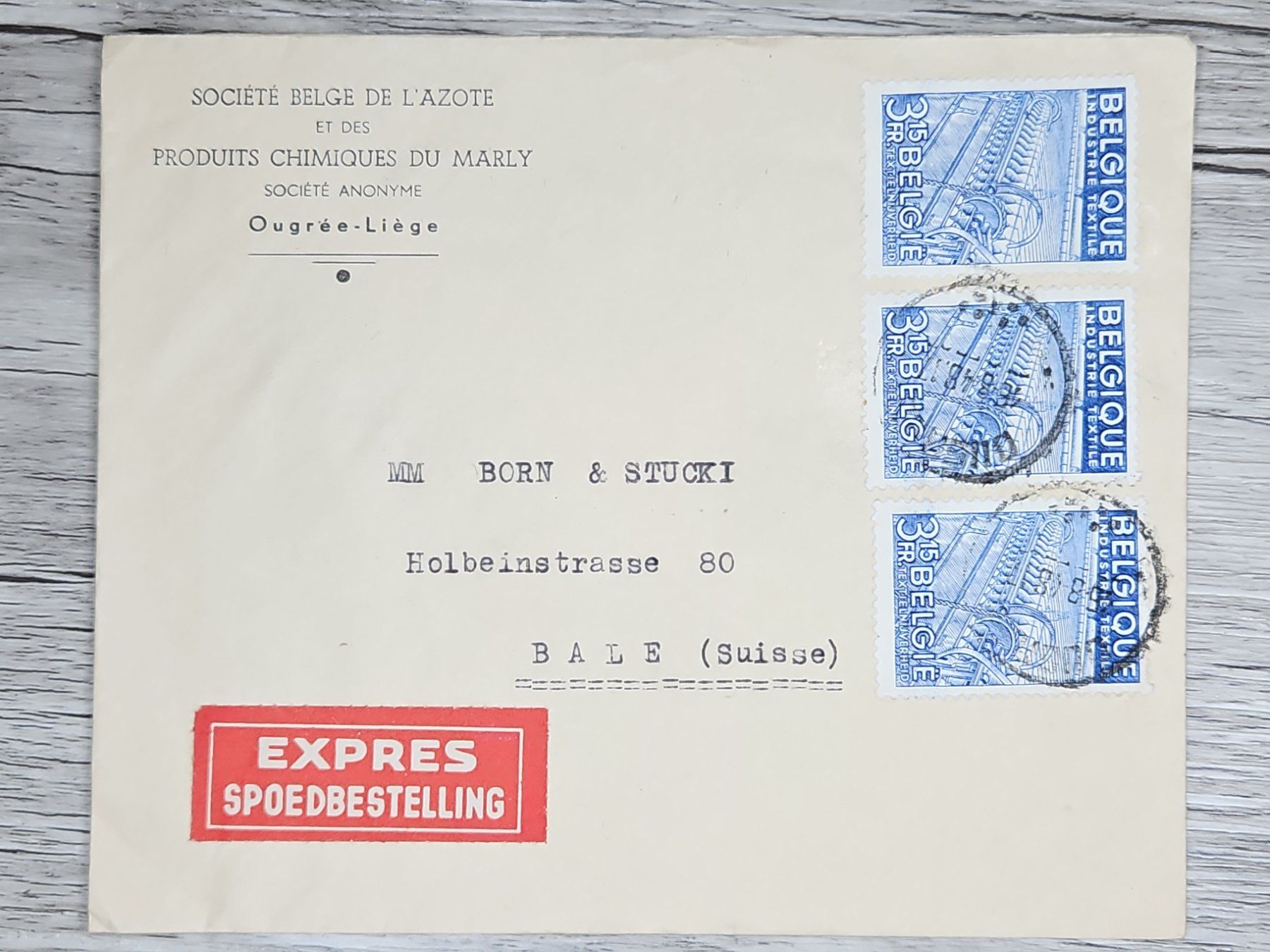 Tutti i francobolli: CL06 Enveloppe + Timbre Belgique 1948 – Usato da Cousset venduto da Patrick_Collections