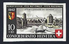 B17, Pro Patria 1942 Einzelwert / extrait du Bloc, Neu *