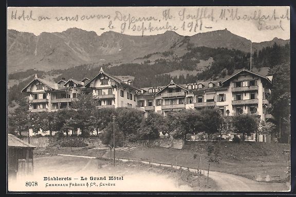 Ansichtskarten: AK Diablerets, Le Grand Hotel – Gebraucht aus Berlin von bartko-reher