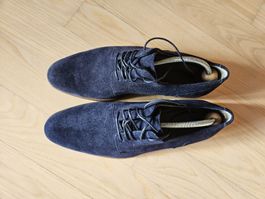 Herrenschuhe Hugo Boss, dunkelblau, Wildleder, Grösse 42