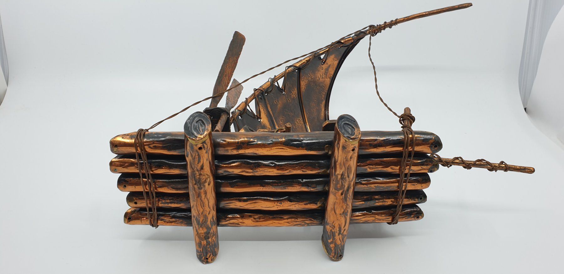 Figuren: Floss, Segelschiff, Kupfer und Messing Schiff – Gebraucht aus Emmen von Brockofsky 6