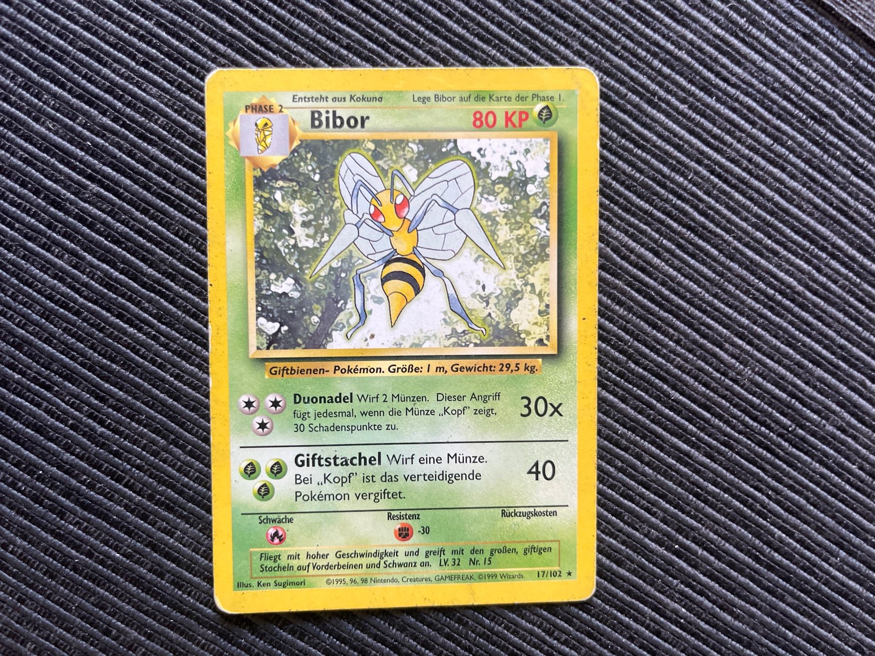 Pokémon Carte collezionabili: Pokemon Bibor Rare non holo Base Set deutsch – Usato da Wabern venduto da Collectfun