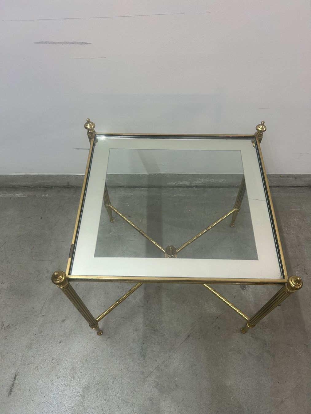 Tische: Salontisch Mid-Century-Design Messing Glasplatte – Gebraucht aus Zürich von Levelart 1