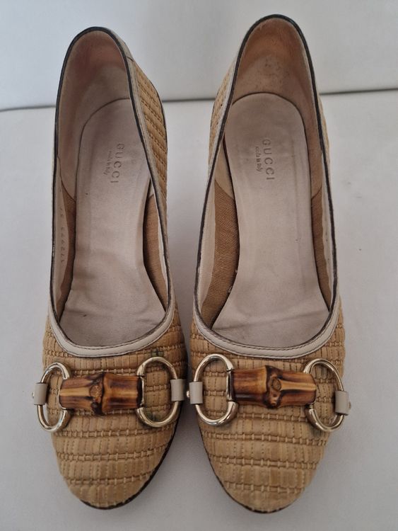 Scarpe col tacco Gucci Vintage in pelle e rafia originali Gebraucht in Arbedo fur CHF 50