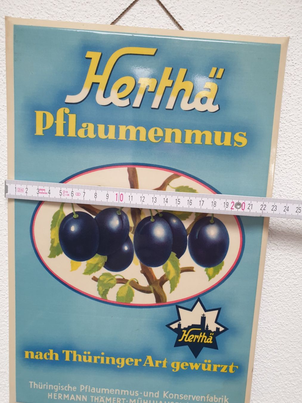 Ecriteaux: Altes Schild Herthä Pflaumenmus – D'occasion à Dällikon par Pinilsson 4