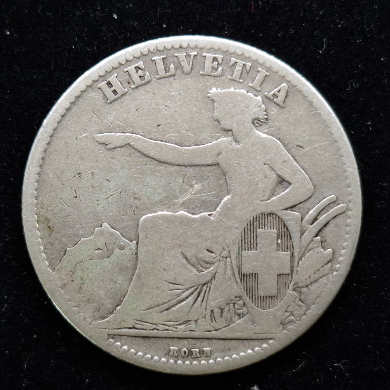 Tutti le monete: 2Fr. 1860 ss Silber 800/1000 – Usato da Bern 14 venduto da rvonmay 1