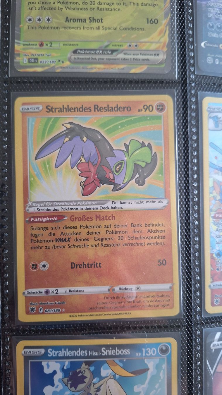 Pokémon Sammelbilder & Trading cards: Strahlendes Resladero – Gebraucht aus Altstätten SG von GGsGameshop