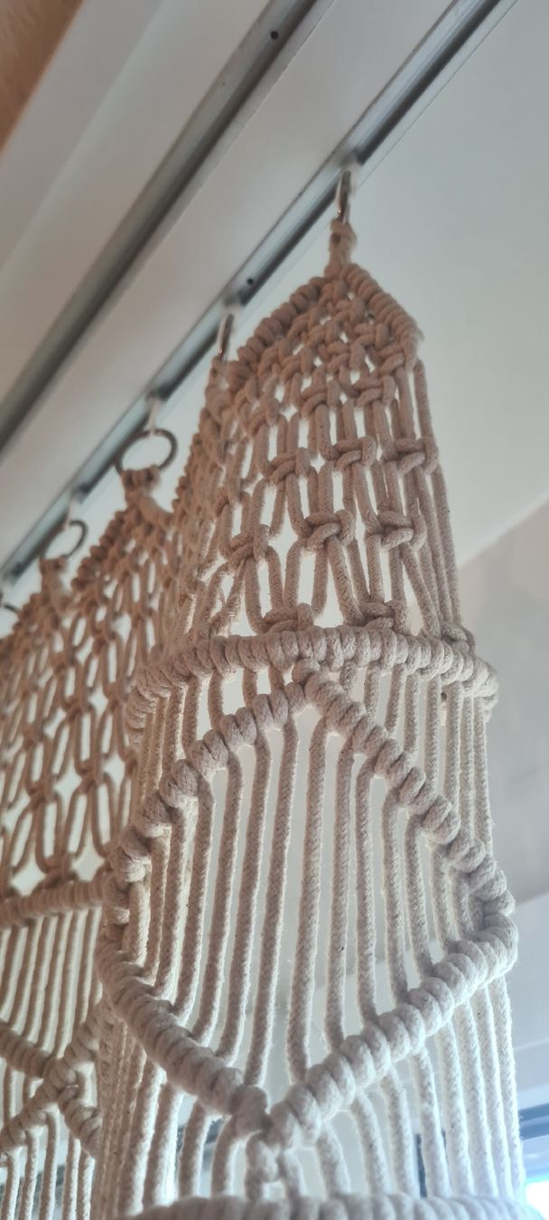 Tende: Vorhang Makramee Maisons du Monde Baumwolle beige – Usato da Unterentfelden venduto da Pattty 2