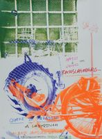 Rauschenberg, Quake in Paradise, Original-7-Farben-Siebdruck