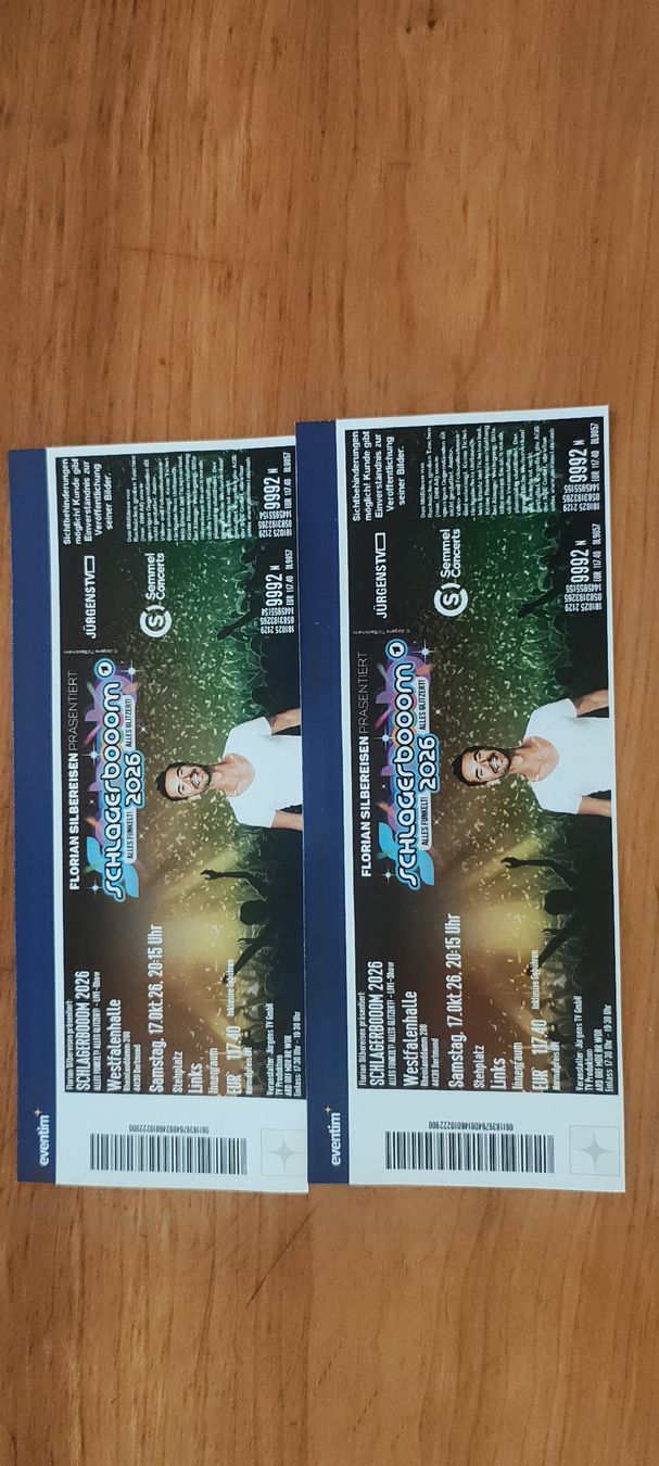 Tickets: schlagerboom 2026 – Neu und originalverpackt aus schüpfen von spurs74