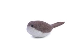 2 Stück Filz Katzenspielzeug Vogel 12 cm lang braun weiss