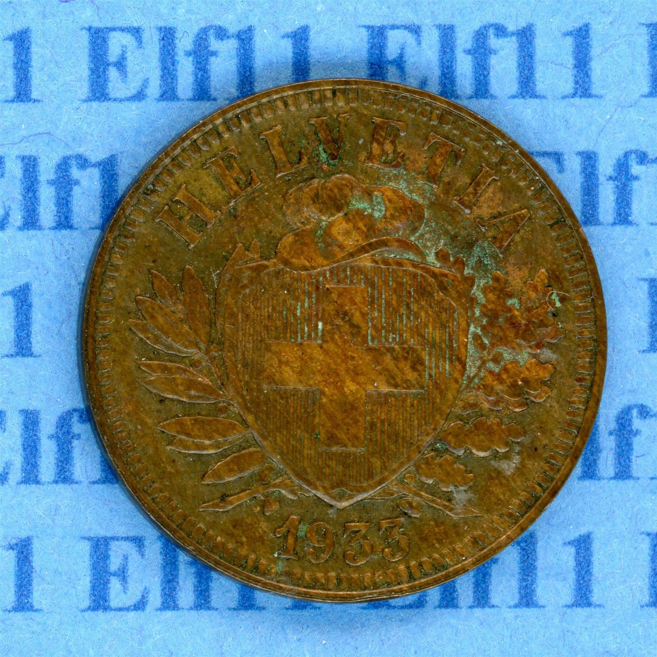 Tutti le monete: CHF___0.02 1933 -vz 2 Rappen – Usato da Widnau venduto da Elf11