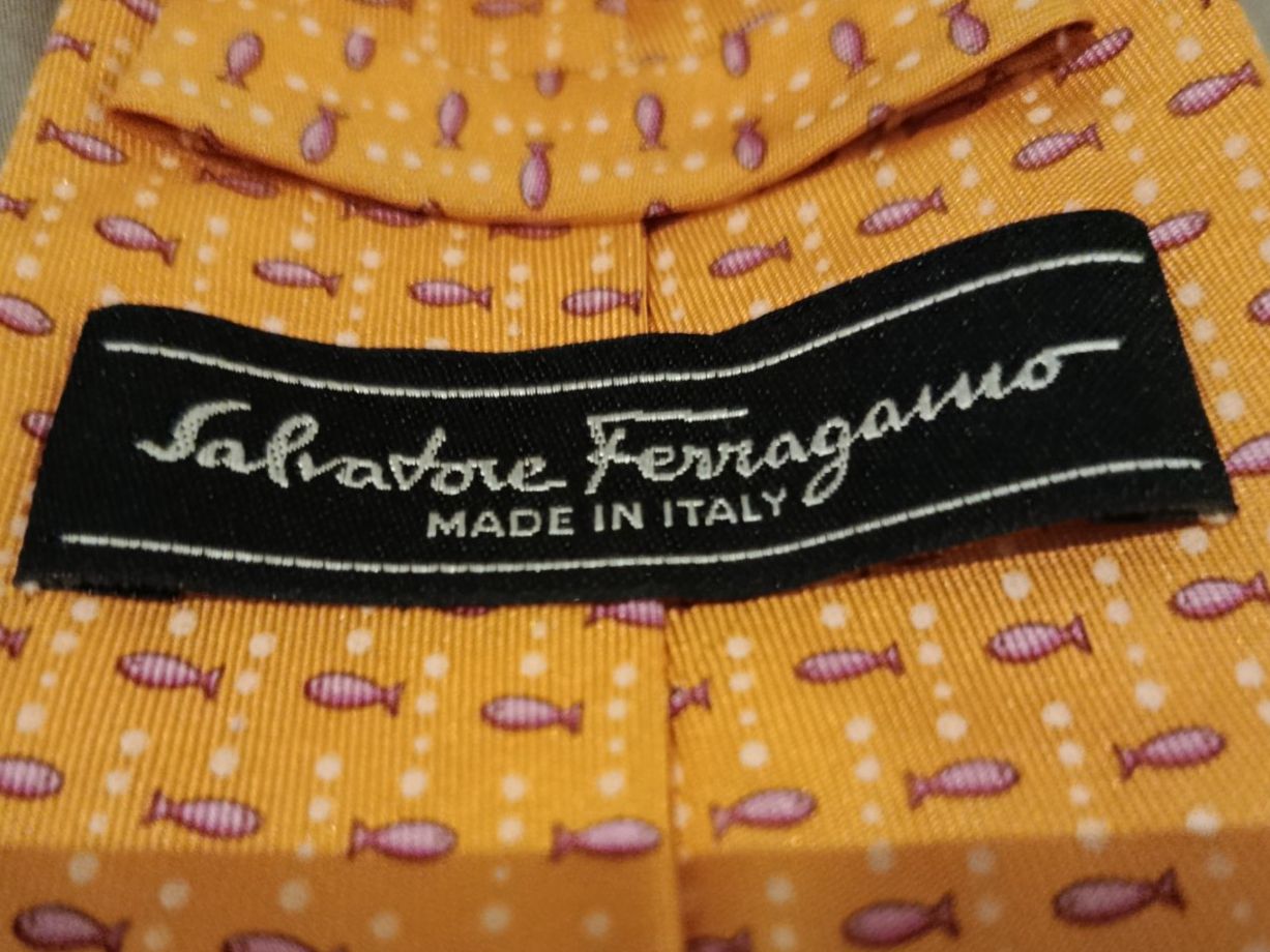 Salvatore Ferragamo Krawatten: Krawatte Ferragamo - orange gemustert – Neu (gemäss Beschreibung) aus Zürich von rob_9s69 1