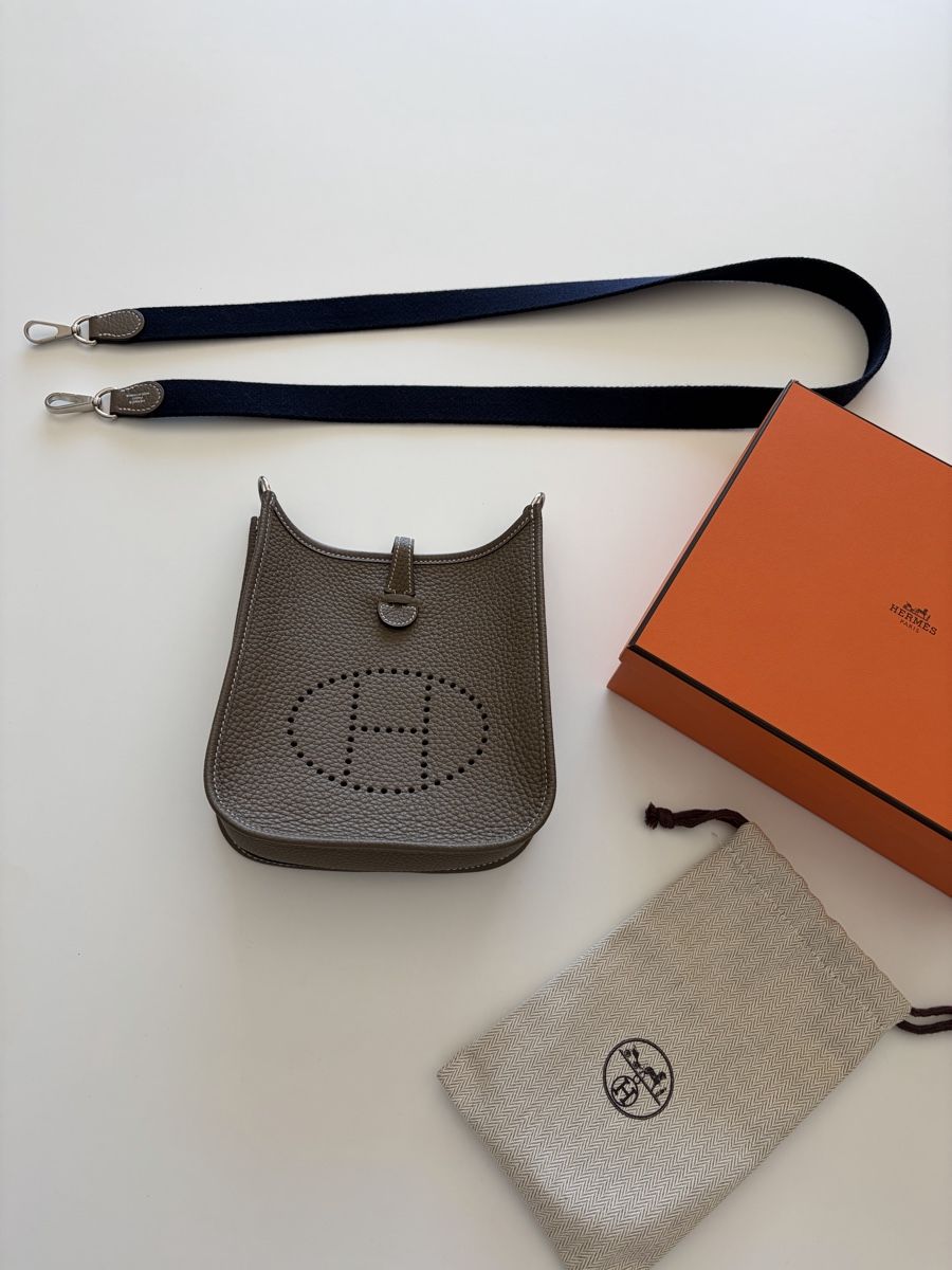 Hermès Borse da donna: Hermes Tasche Eveline 16 Etaupe Leder  – Nuovo e nell'imballaggio originale da Reinach BL venduto da chr_k6pm 1