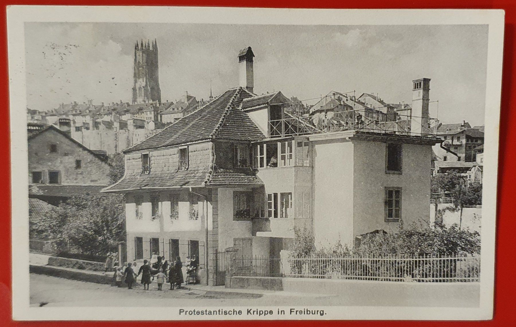 Cartoline postali: Fribourg 1924 - Protestantische Krippe – Usato da Kreuzlingen venduto da Rschweiz1