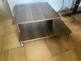 Praktischer Rollwagen/Beistelltisch in Holzoptik