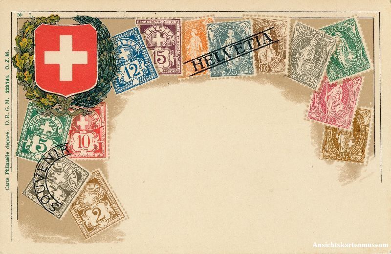 Cartoline postali: Briefmarken - Litho + c1905 – Usato da Emmenbrücke venduto da teestube