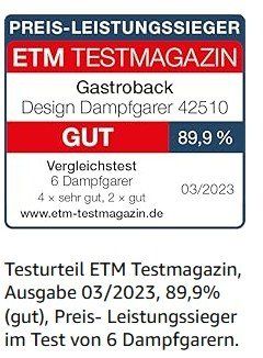 Gastroback Elettrodomestici da cucina: GASTROBACK 42510 Design Dampfgarer – Nuovo e nell'imballaggio originale da Schwändi GL venduto da weclsima 4