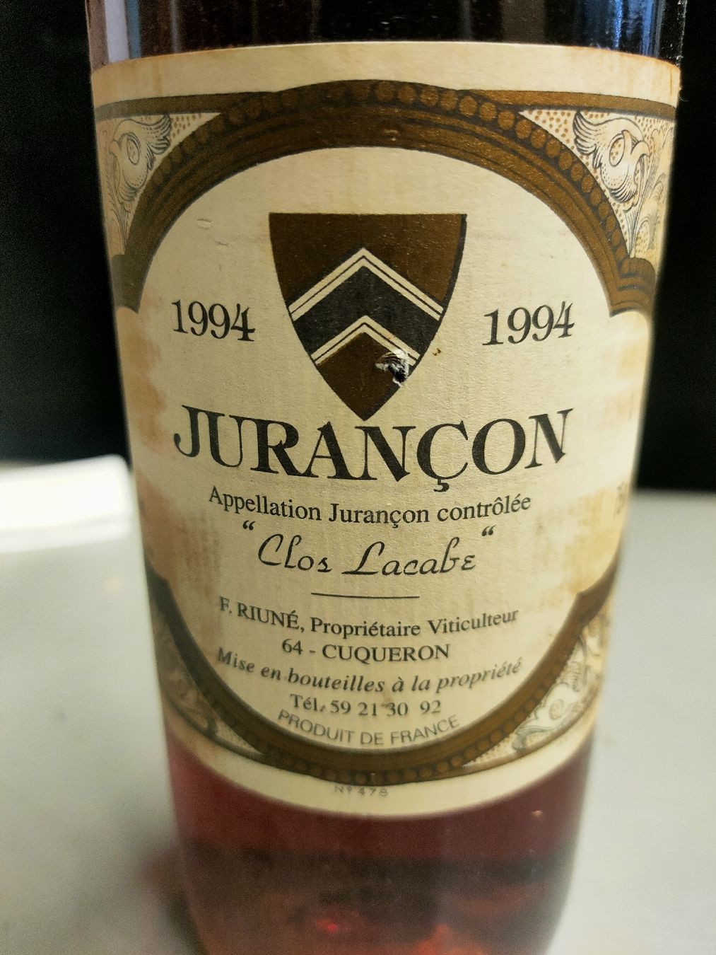 Wein: JURAÇON CLOS LACABE 1994 – Neu (gemäss Beschreibung) aus Genève von Leboucheoreilles 4