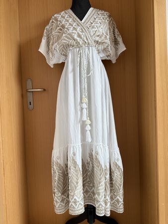 Boho Maxikleid aus Baumwolle / Viscose 