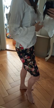 Belair Bluse mit Spitzen Fledermausärmel XS zu Nile NEU