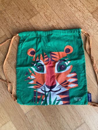 Stoffrucksack für kleine Kinder mit Tigermotiv