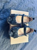 Mädchenschuhe Friboo blau mit Herzmuster in Box